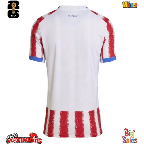 Paraguay Replica Home Stadium Shirt for Women World Cup 2026 Short Sleeve